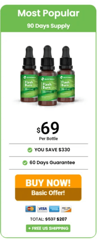 Flash Burn 3 bottles